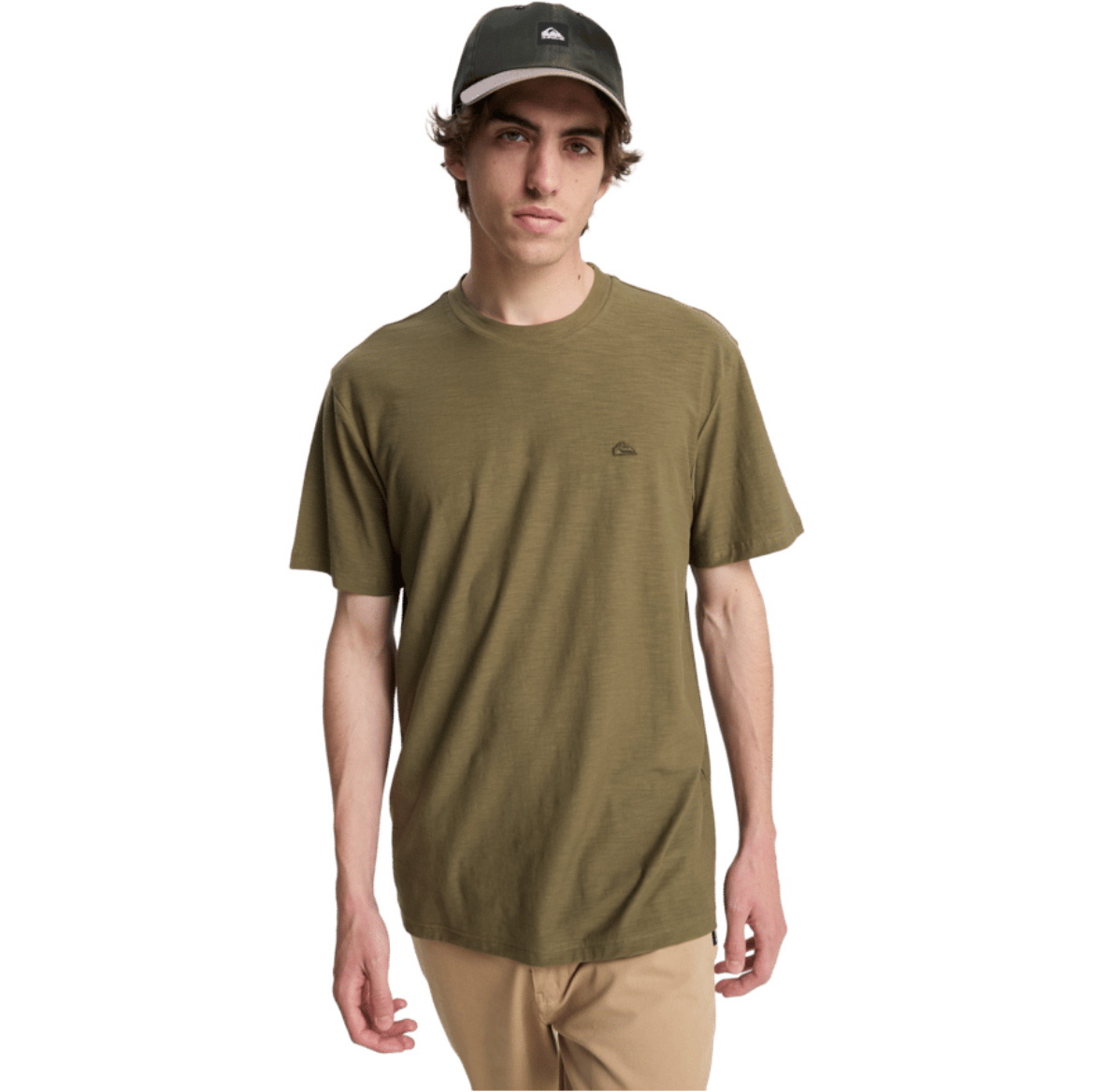 2026 Quiksilver Mens Slub Roundneck T-Shirt EQYKT04391 - Grape Leaf